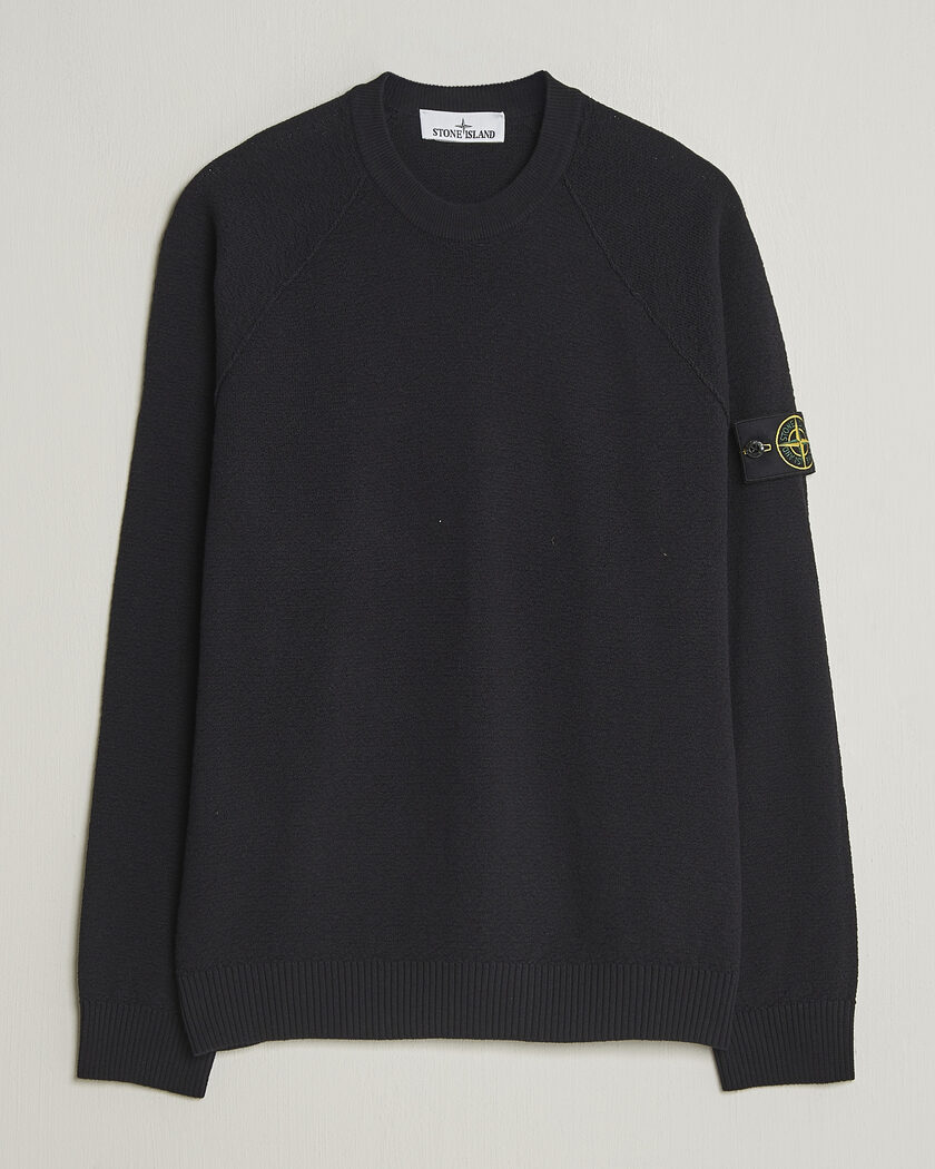 Stone Island Raw Hand Organic Cotton Crewneck Navy – Blu