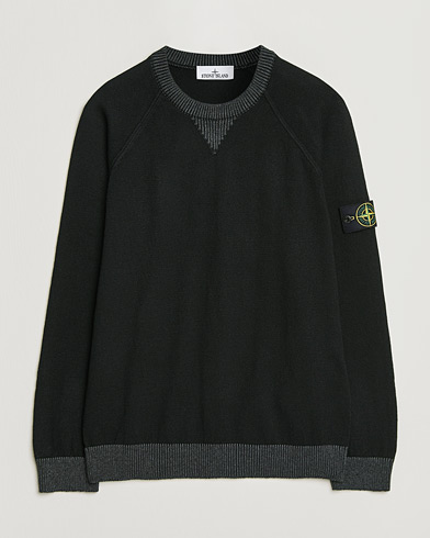 Stone Island Raw Hand Organic Cotton Raglan Crewneck Black – Nero