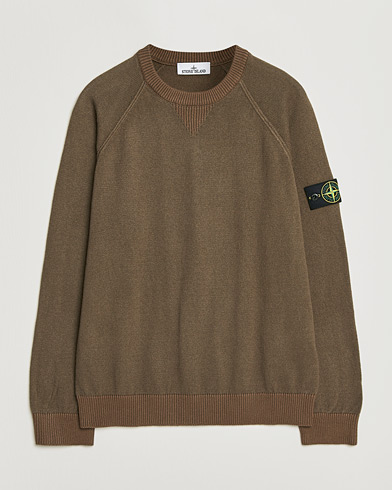 Stone Island Raw Hand Organic Cotton Raglan Crewneck Umber – Marrone