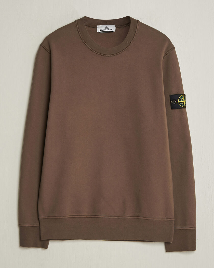 Stone Island Garment Dyed Fleece Sweatshirt Umber – Marrone