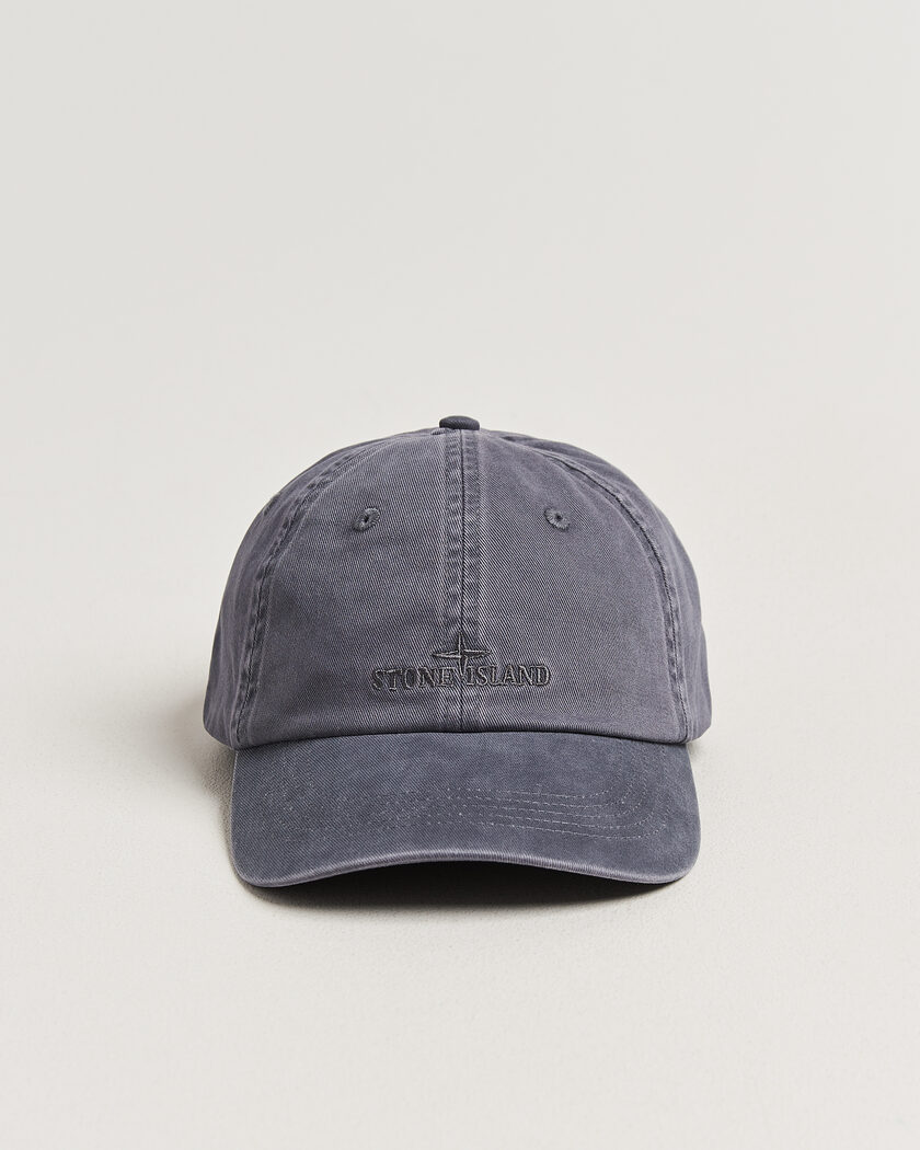 Stone Island Cotton Gabardine Cap Blue/Grey – Blu