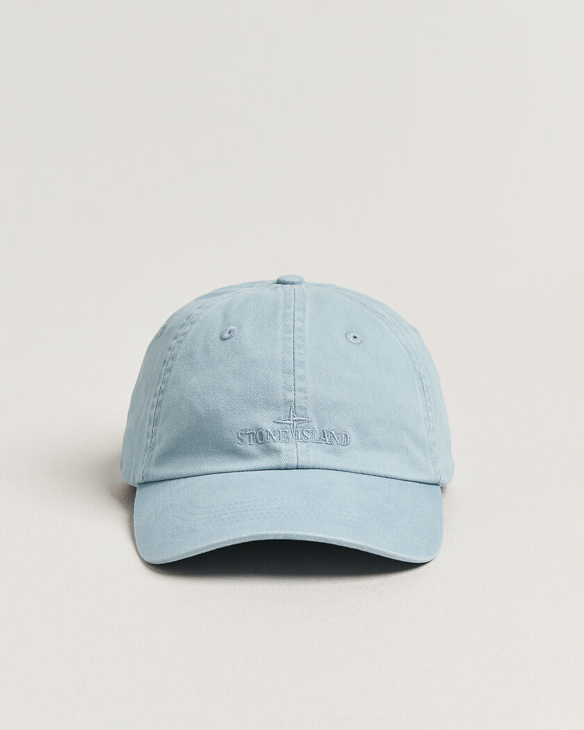 Stone Island Cotton Gabardine Cap Dusty Blue – Blu