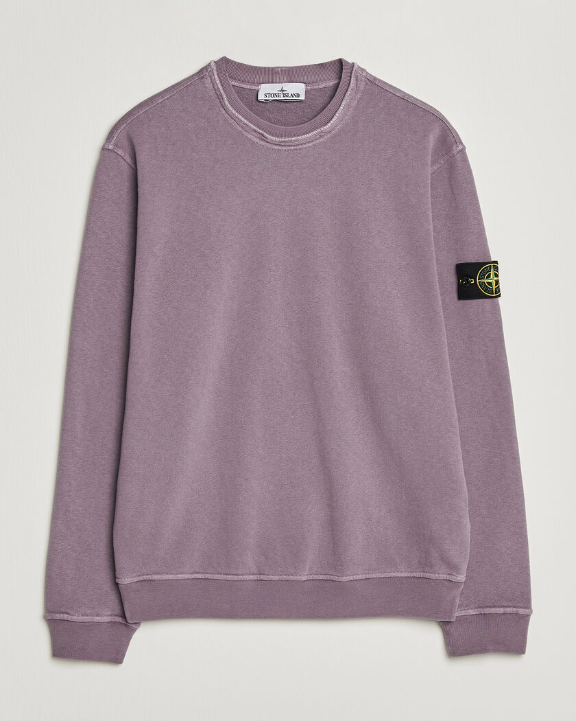 Stone Island Old Dyed Cotton Sweatshirt Purple Grey – Viola