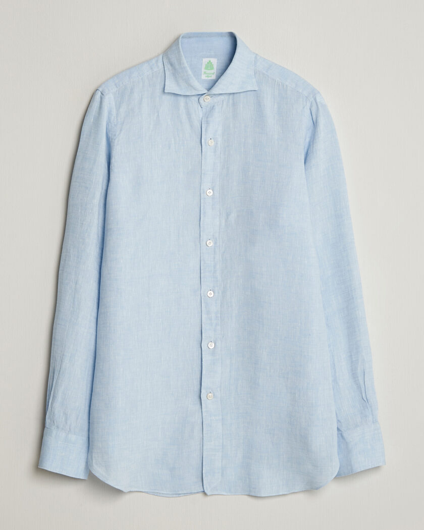 Finamore Napoli Gaeta Linen Shirt Light Blue – Blu