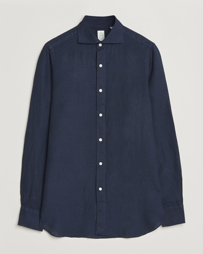 Finamore Napoli Gaeta Linen Shirt Navy – Blu
