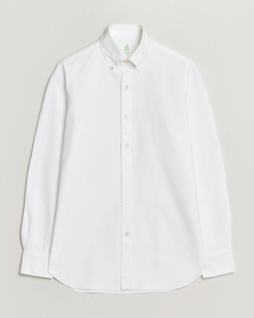 Finamore Napoli Gaeta Oxford Button Down Shirt White – Bianco