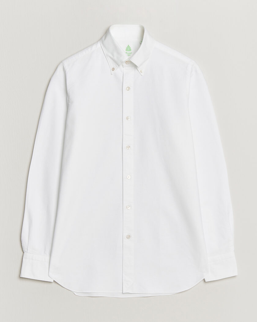 Finamore Napoli Gaeta Oxford Button Down Shirt White – Bianco
