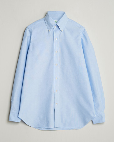 Finamore Napoli Gaeta Oxford Button Down Shirt Light Blue – Blu