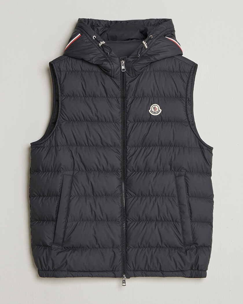 Moncler Marseillan Hooded Down Vest Black – Nero