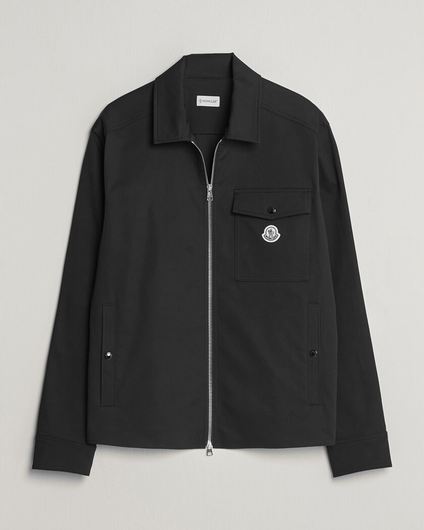 Moncler Zip Overshirt Black – Nero