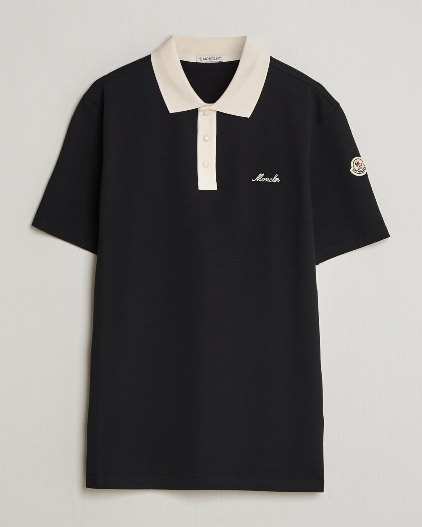 Moncler Signature Logo Polo Black