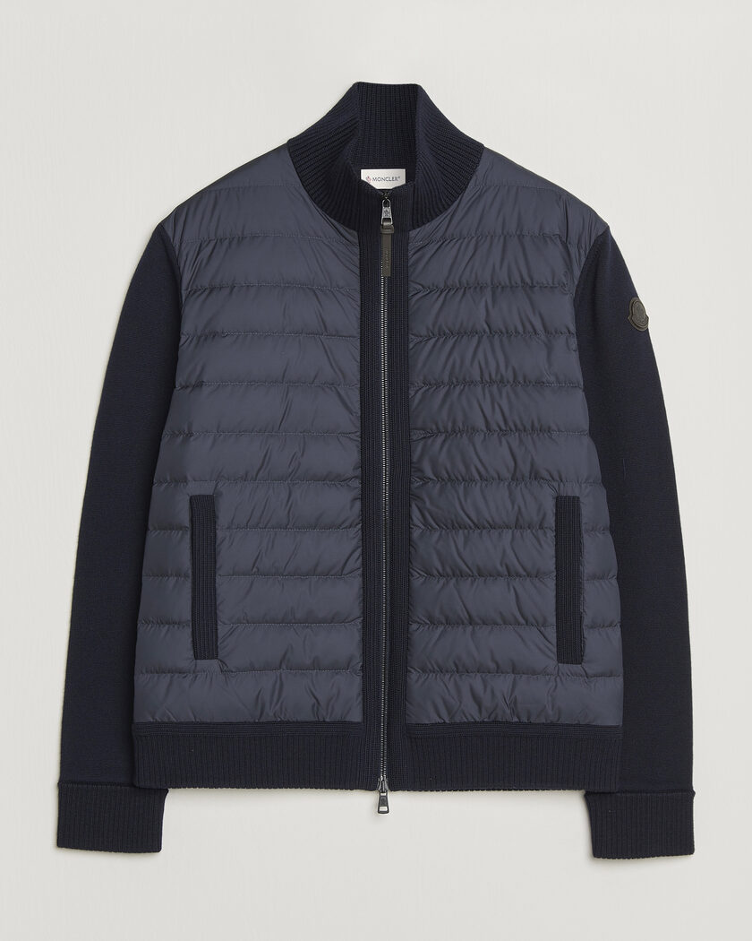 Moncler Luxury Hybrid Zip Cardigan Navy – Blu