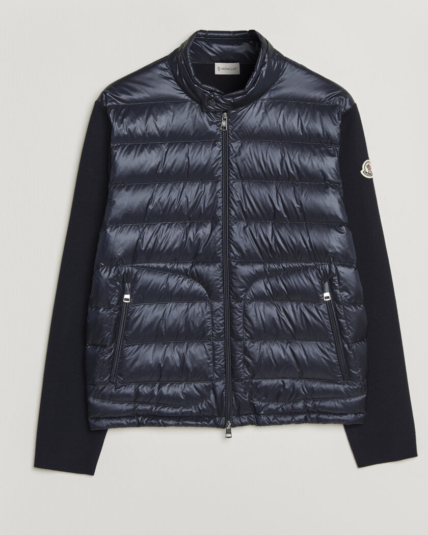 Moncler Hybrid Laque Zip Cardigan Navy – Blu
