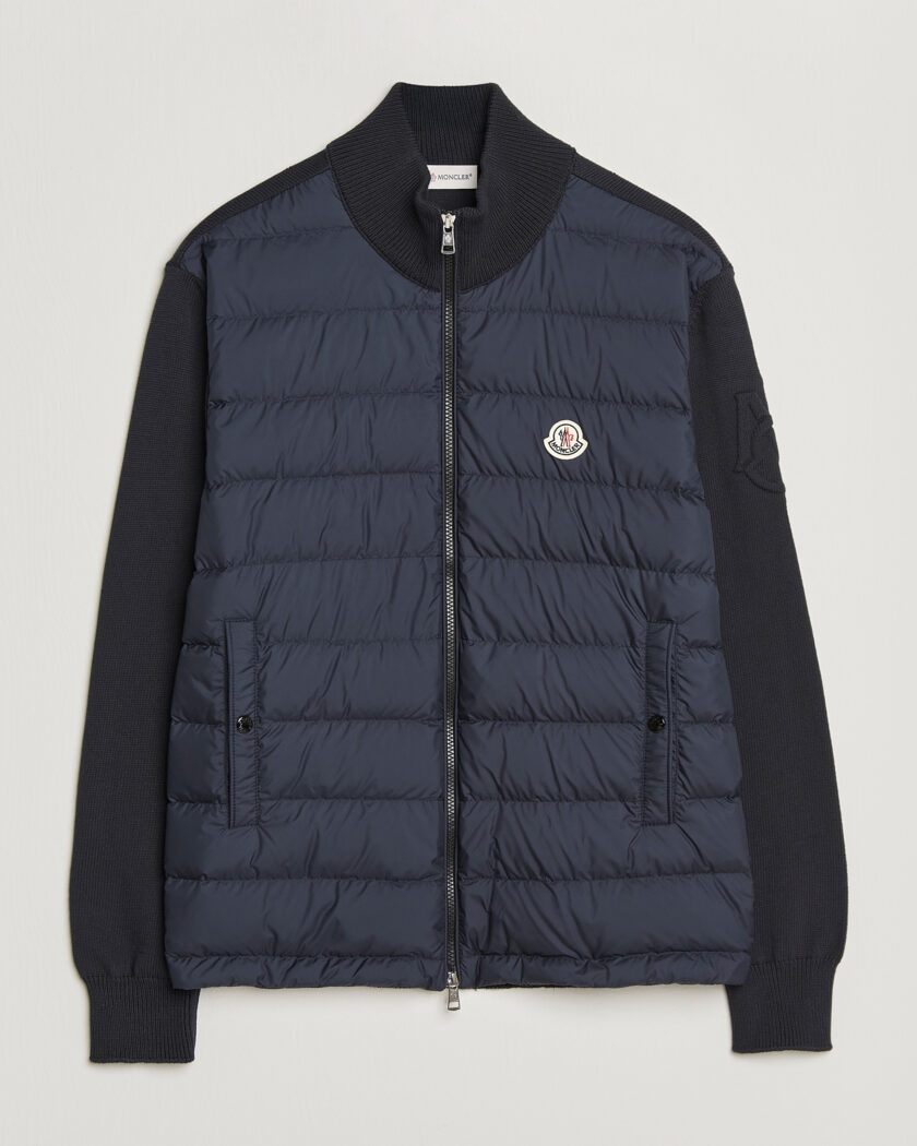 Moncler Hybrid Zip Cardigan Navy – Blu