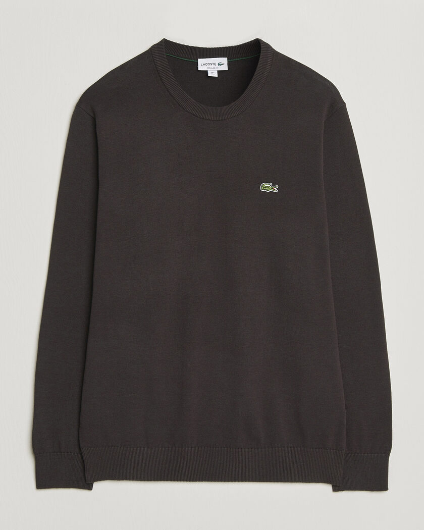 Lacoste Cotton Knitted Sweater Buffalo Brown – Marrone
