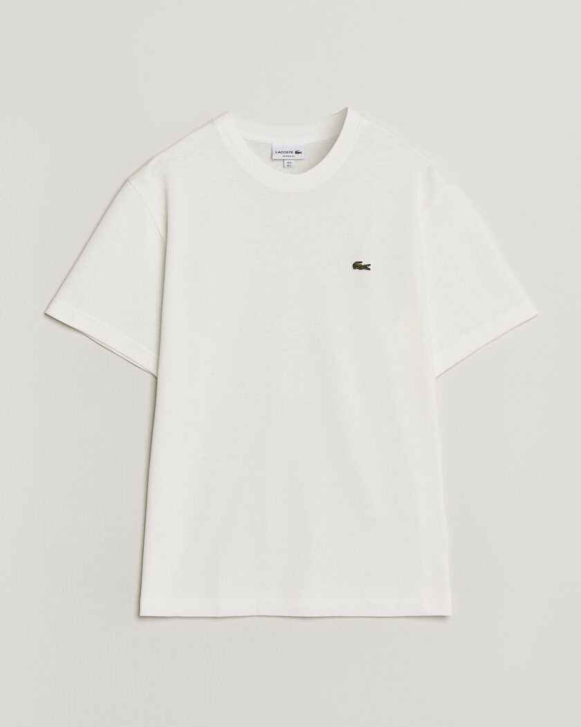 Lacoste Cotton/Linen Pique T-Shirt Flour – Bianco