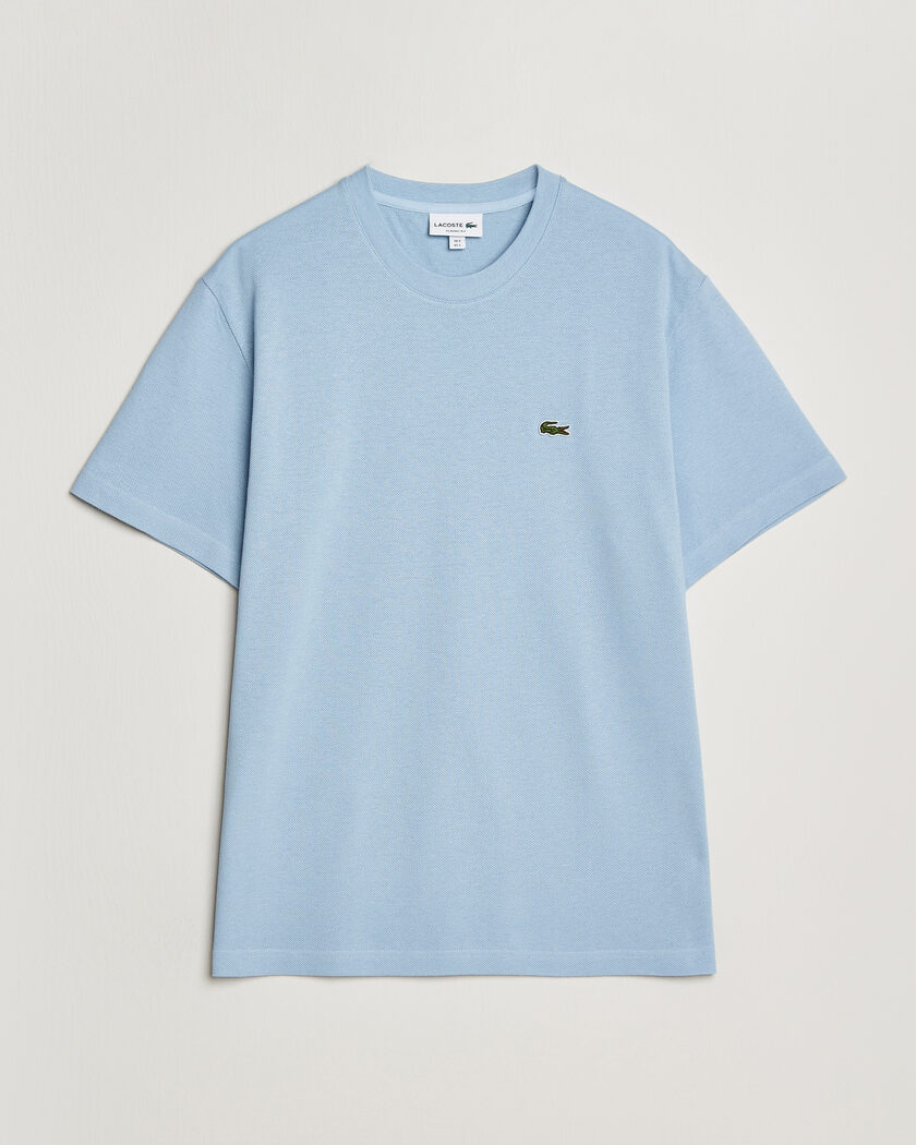 Lacoste Cotton/Linen Pique T-Shirt Light Blue – Blu