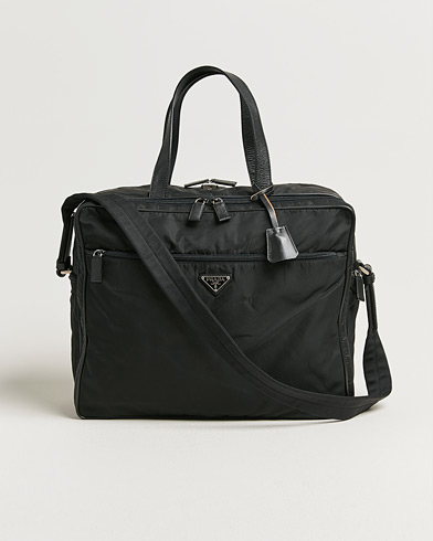 Prada Pre-Owned Tessuto Nylon Document Bag Black – Nero