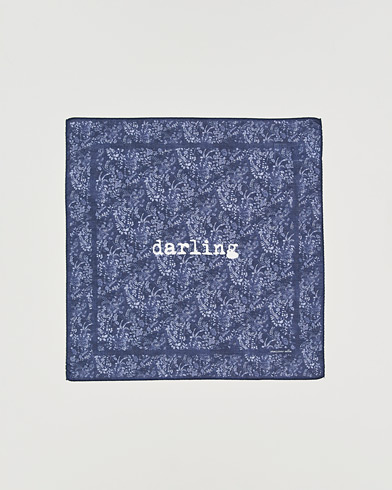 Massimo Alba Printed Cotton Voile Hankerchief Midnight Blue – Blu