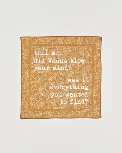 Massimo Alba Printed Cotton Voile Hankerchief Bronze – Marrone