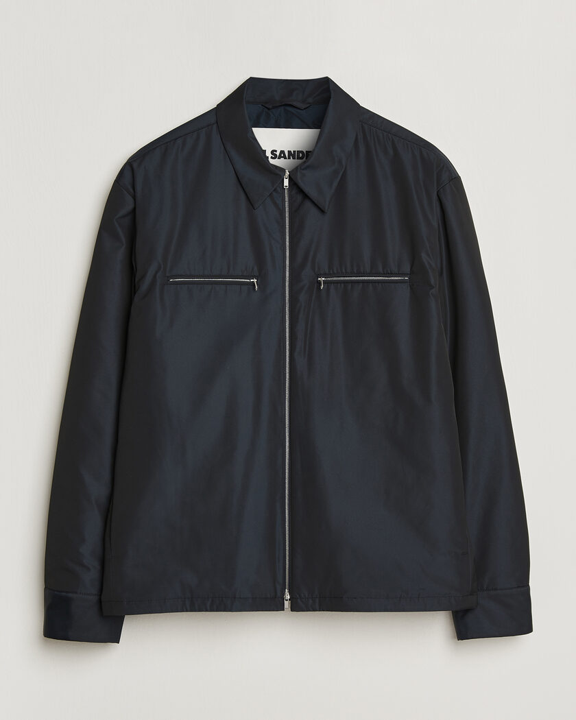 Jil Sander Nylon Zip Jacket Navy – Blu