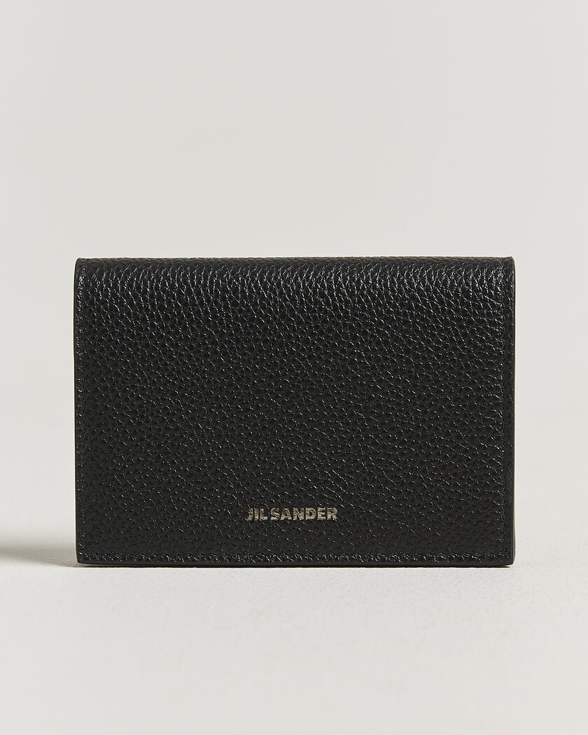 Jil Sander Grain Leather Card Holder Black – Nero
