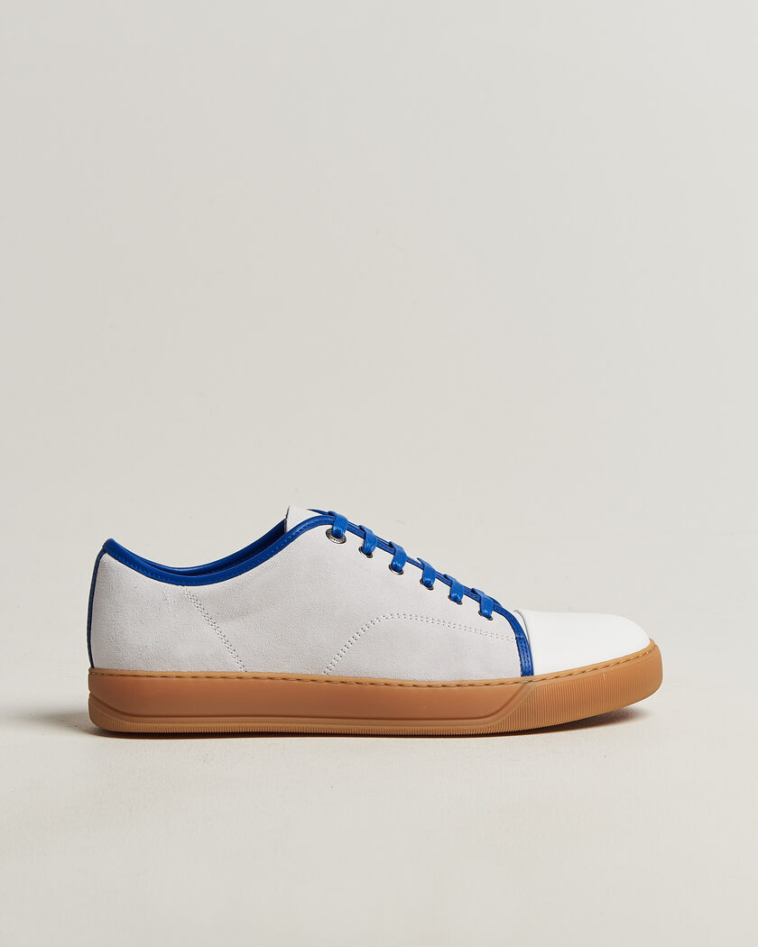 Lanvin DBB1 Nappa Cap Toe Sneaker White/Blue – Bianco