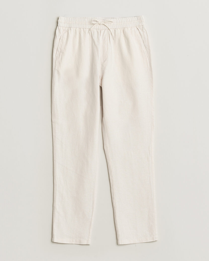 Les Deux Patrick Heavy Linen/Cotton Pants Eggnog White – Bianco