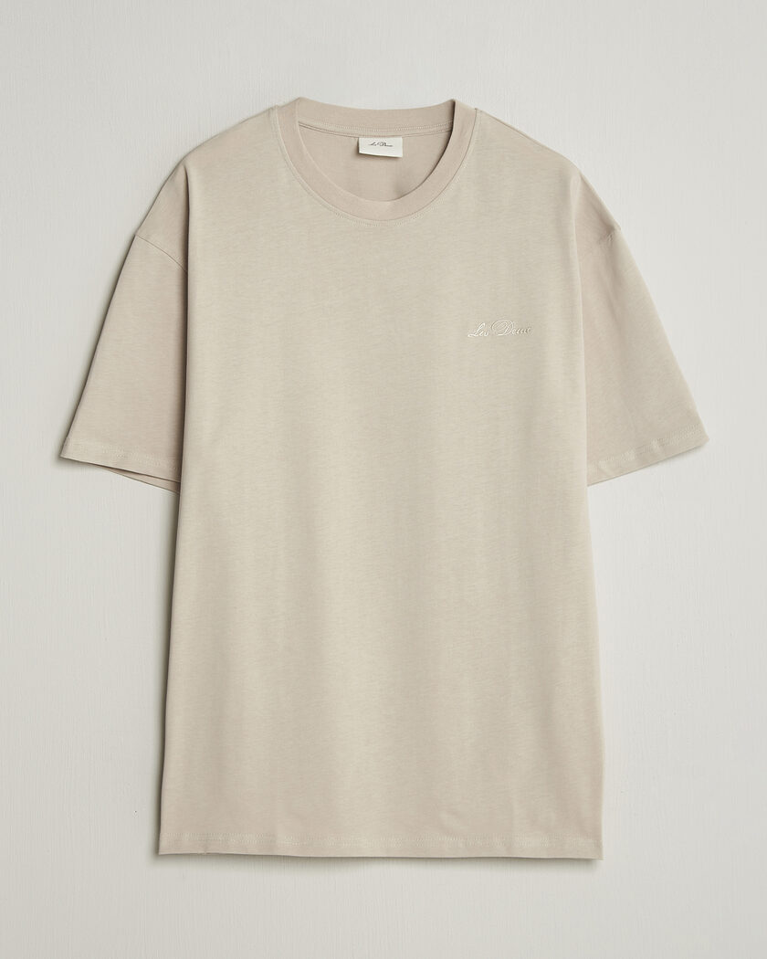 LES DEUX Crew T-Shirt Light Sand – Bianco