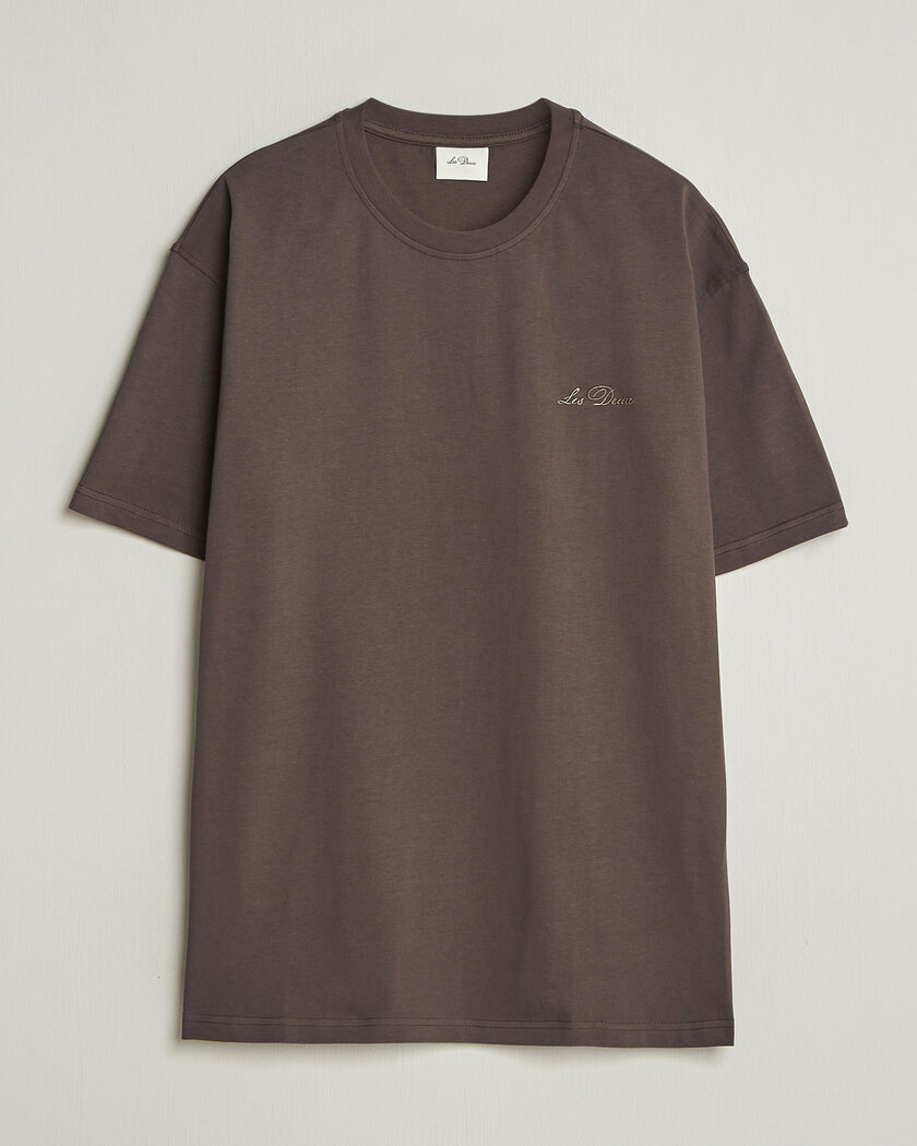 Les Deux Crew T-Shirt Coffee Brown – Marrone
