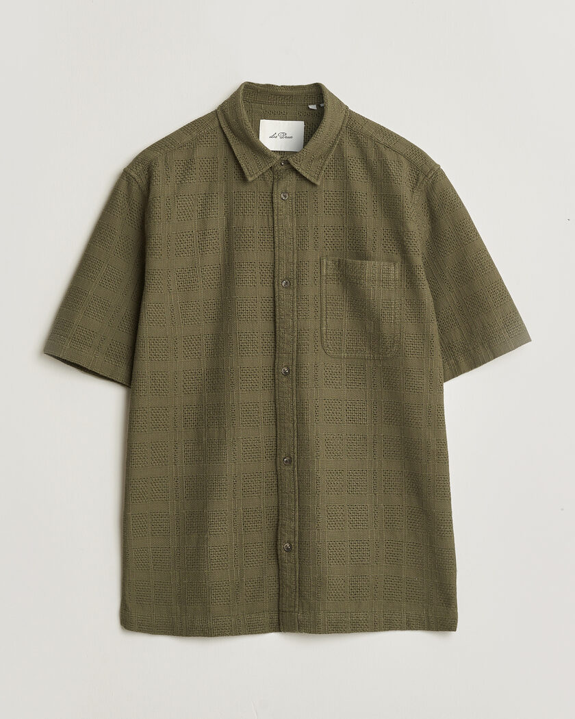 LES DEUX Charlie Short Sleeve Shirt Olive Night – Verde