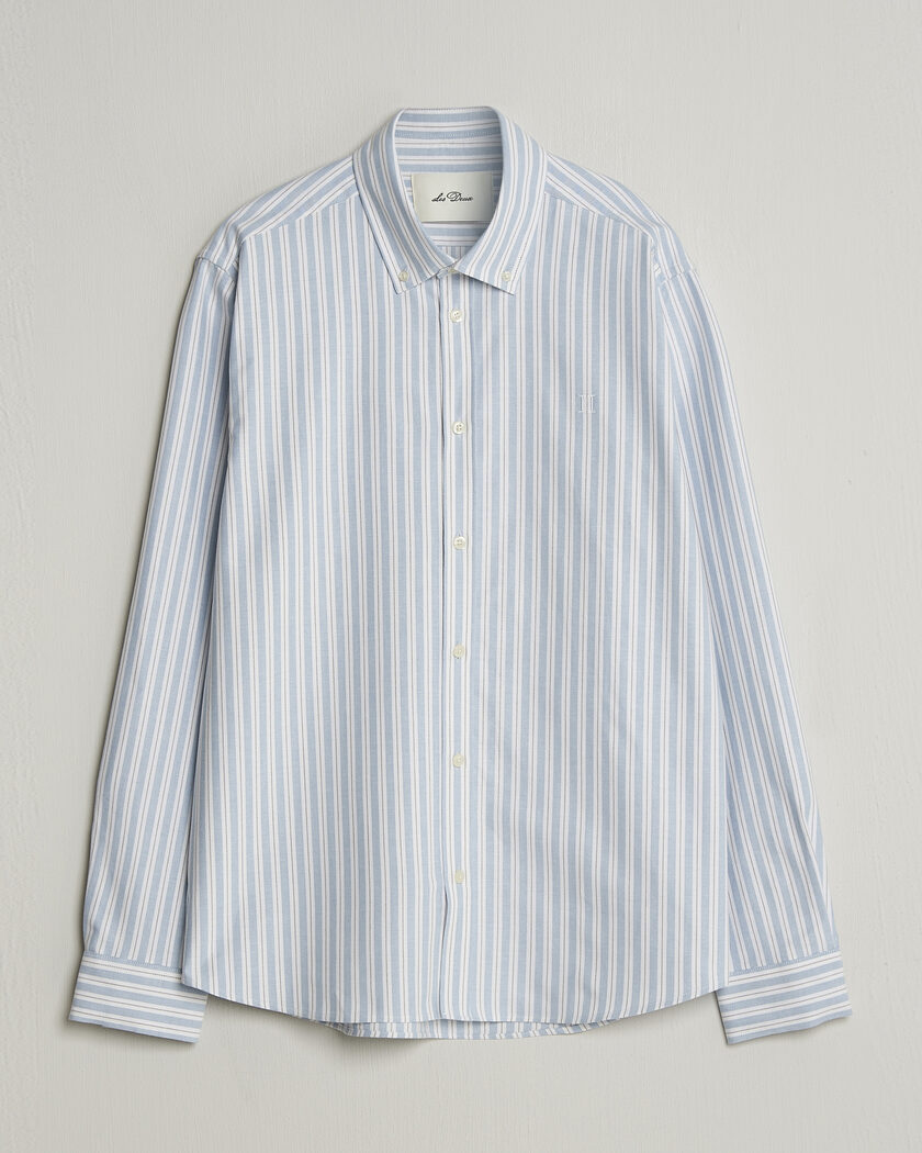 LES DEUX Konrad Striped Oxford Shirt Allure Blue – Blu