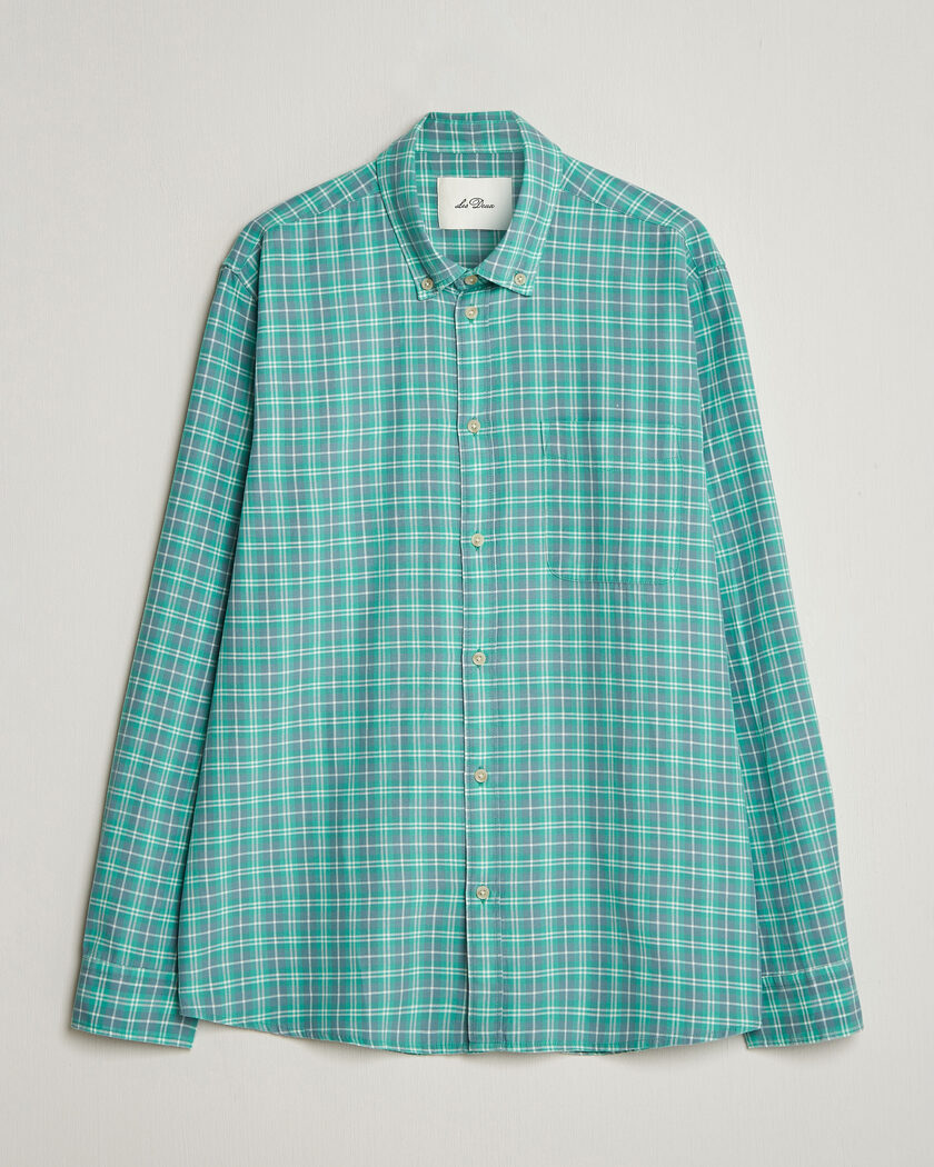 LES DEUX Kent Check Shirt Allure Blue – Verde