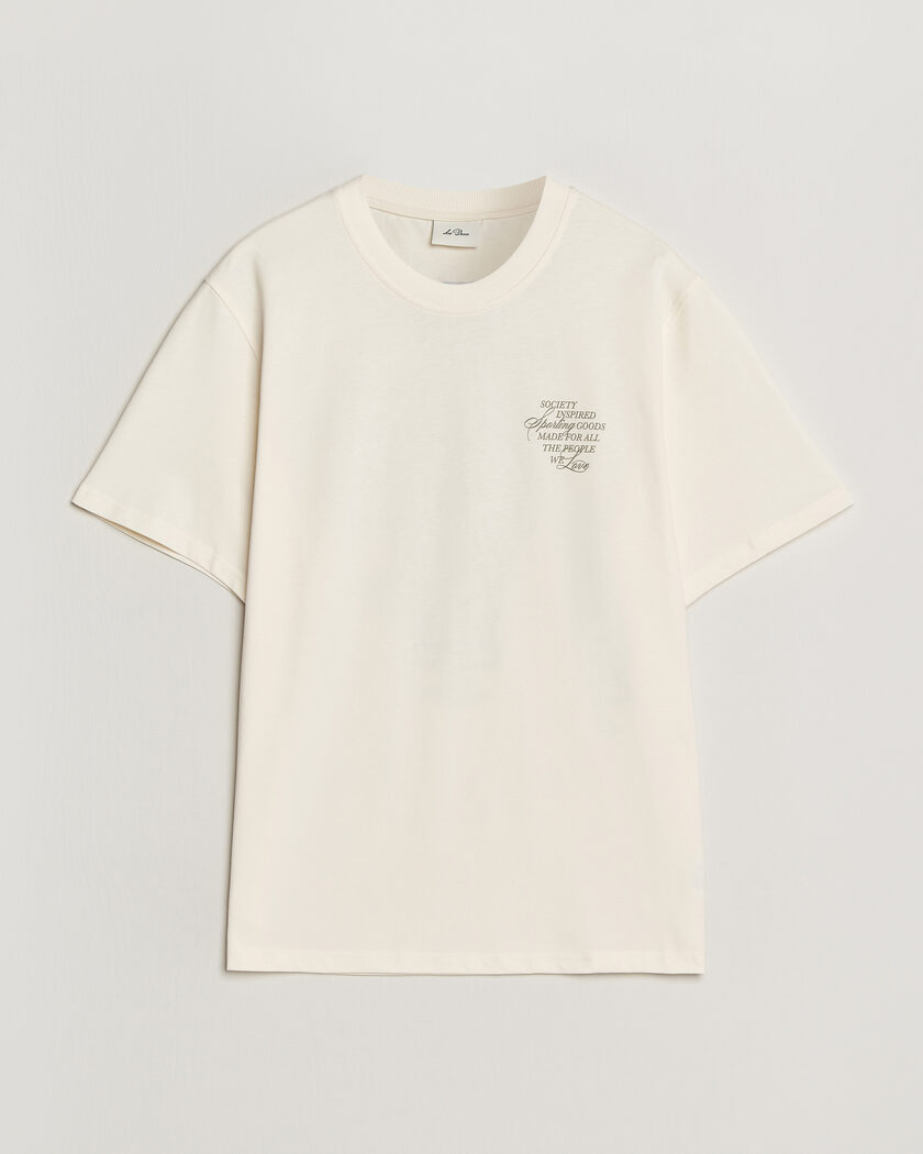 LES DEUX Ben Faience T-Shirt Eggnog White – Bianco