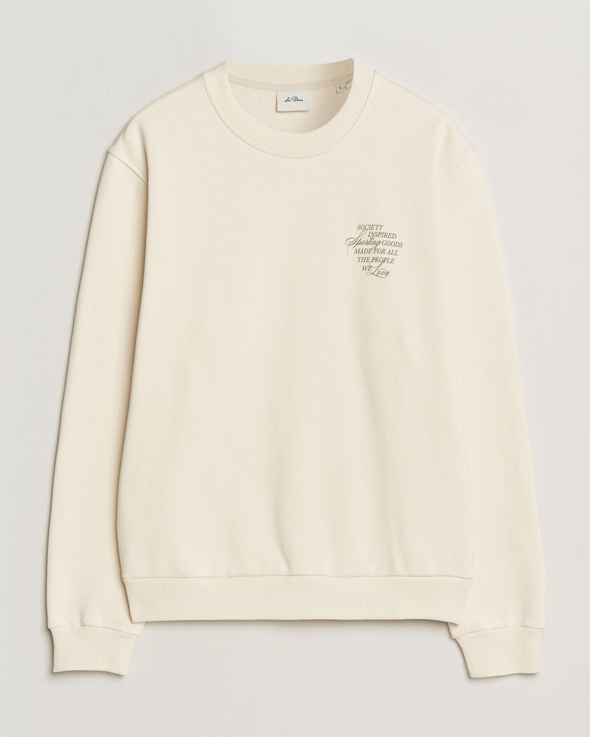 LES DEUX Ben Faience Sweatshirt Eggnog White – Bianco