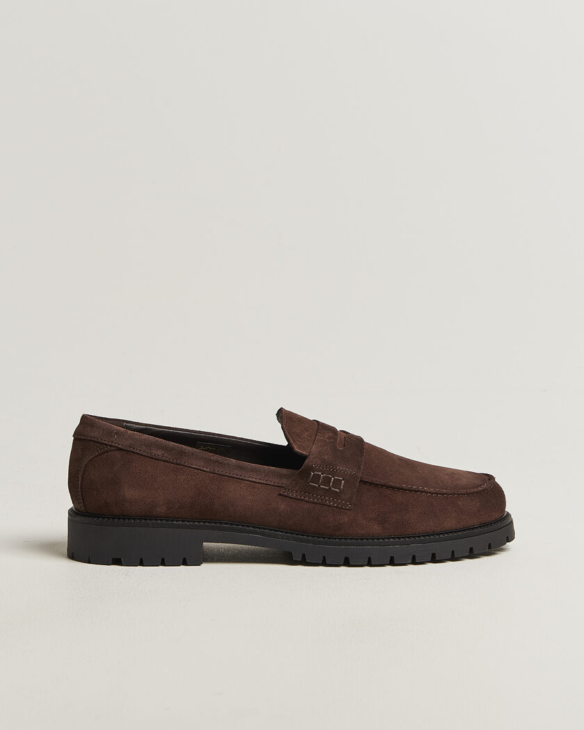LES DEUX Taylor Oil Suede Loafers Turkish Coffee – Marrone