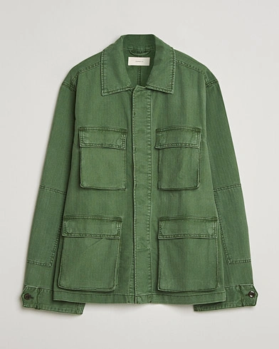 Jeanerica Luc Herringbone Shirt Jacket Chevron Green – Verde