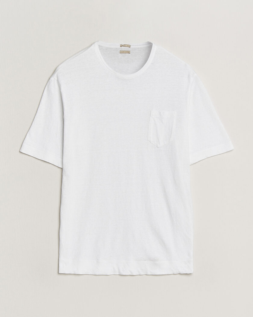 Massimo Alba Panarea Cotton/Linen T-Shirt White – Bianco