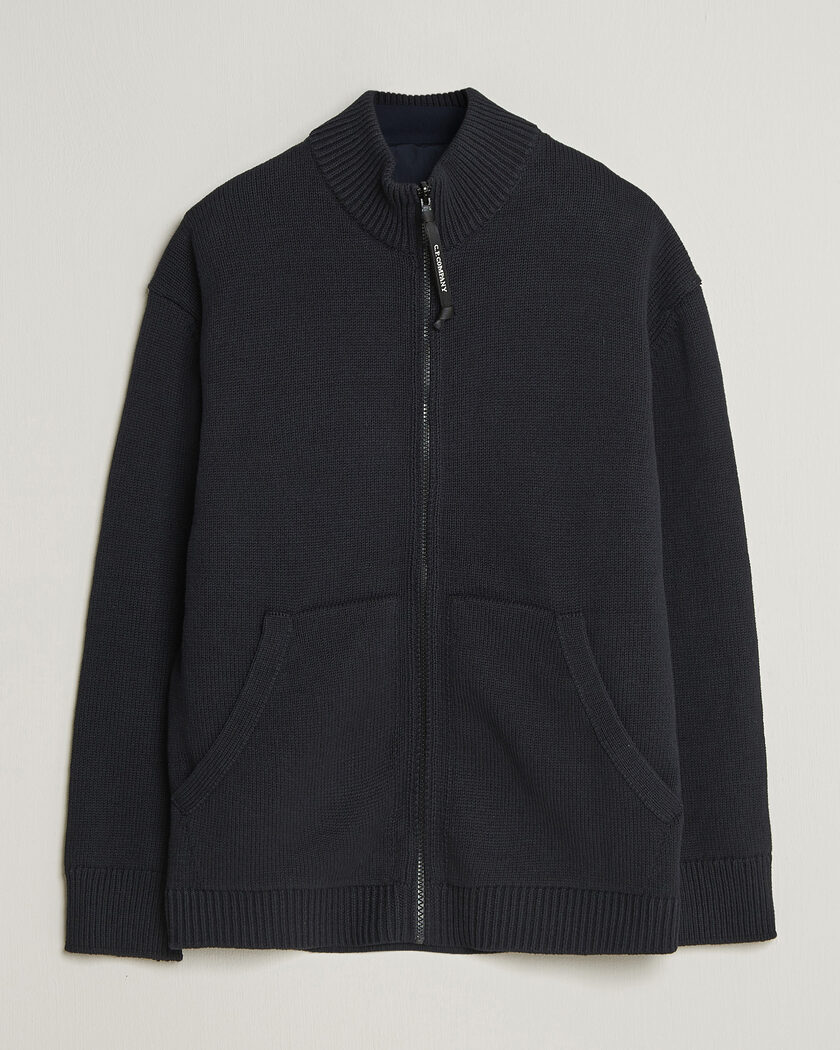 C.P. Company Cotton Mix 2 in 1 Knitted Sweater Navy – Blu