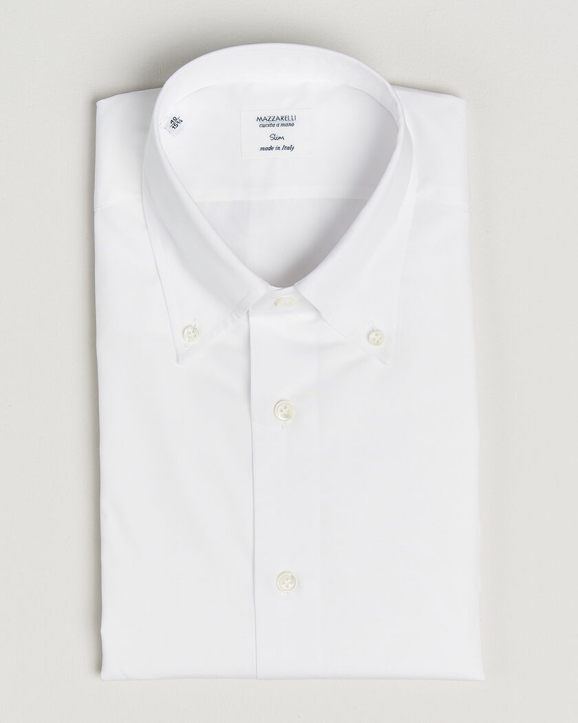 Mazzarelli Soft Cotton Button Down Shirt White – Bianco
