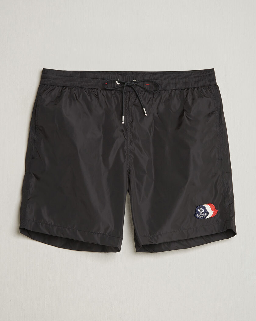 Moncler Tricolore Logo Swim Shorts Black – Nero