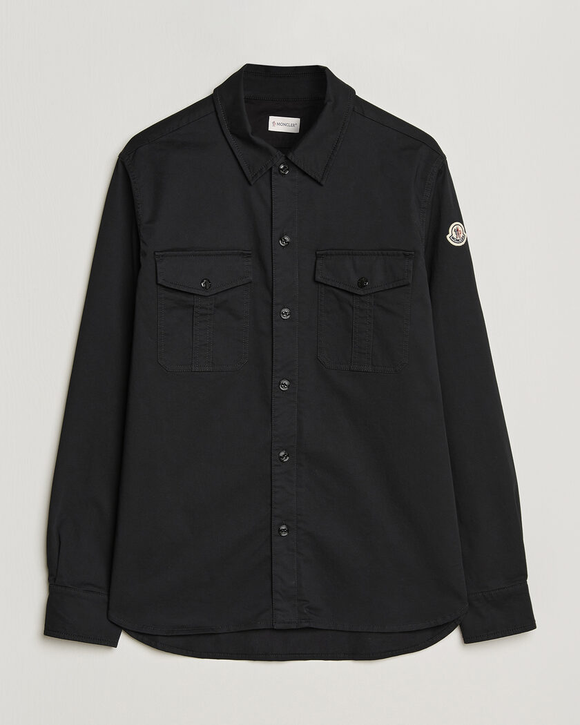 Moncler Double Pocket Overshirt Black – Nero