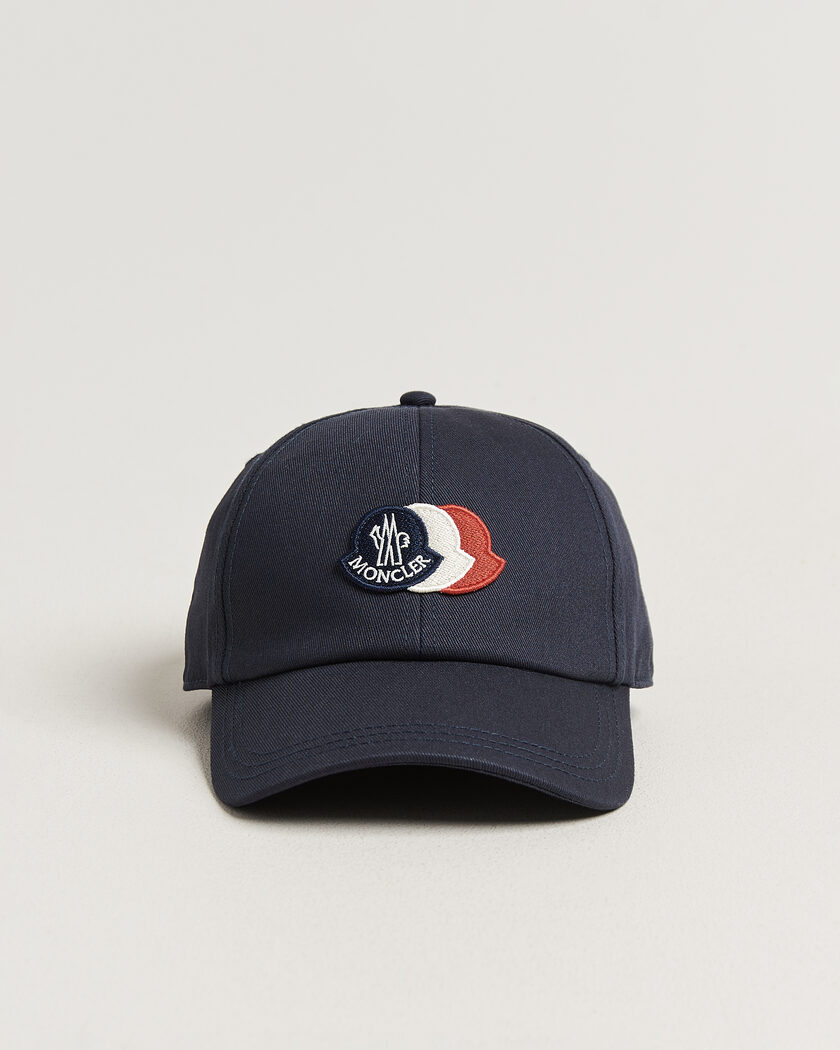 Moncler Tricolore Logo Cap Navy – Blu