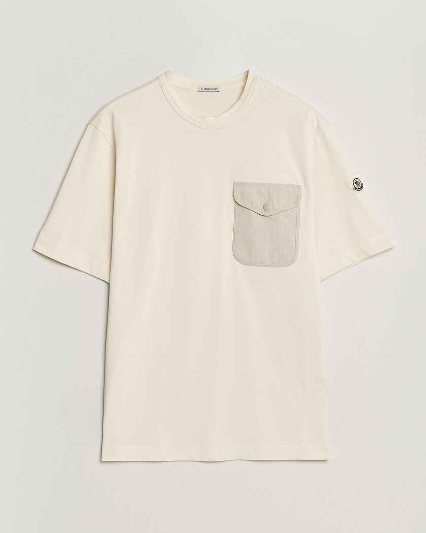 Moncler Oversize Pocket T-Shirt Off White – Bianco