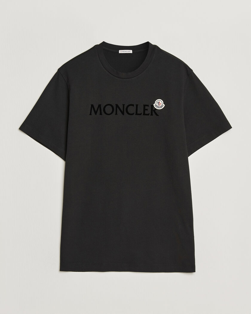 Moncler Lettering Logo T-Shirt Black – Nero