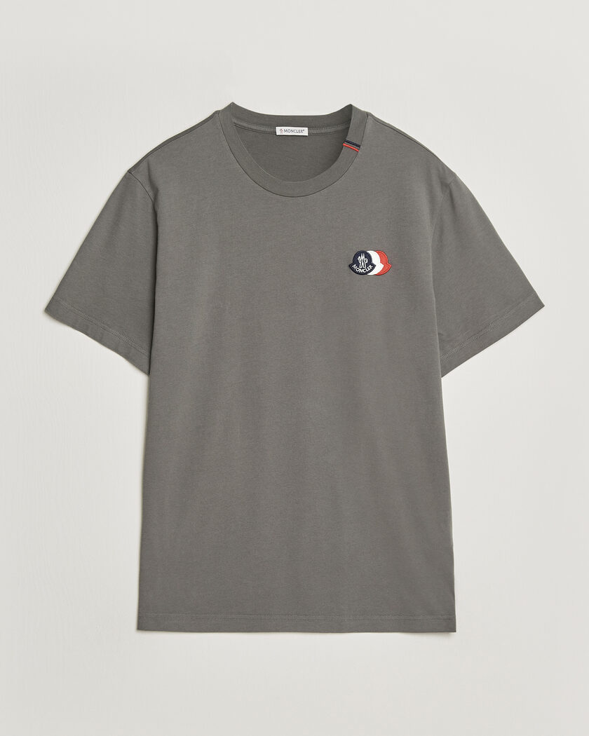 Moncler Tricolore Logo T-Shirt Grey – Grigio