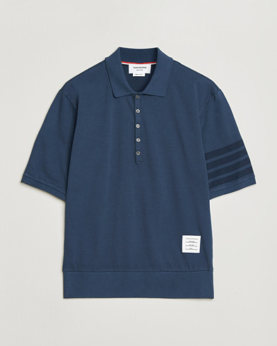 Thom Browne Overdyed 4 Bar Polo Navy – Blu