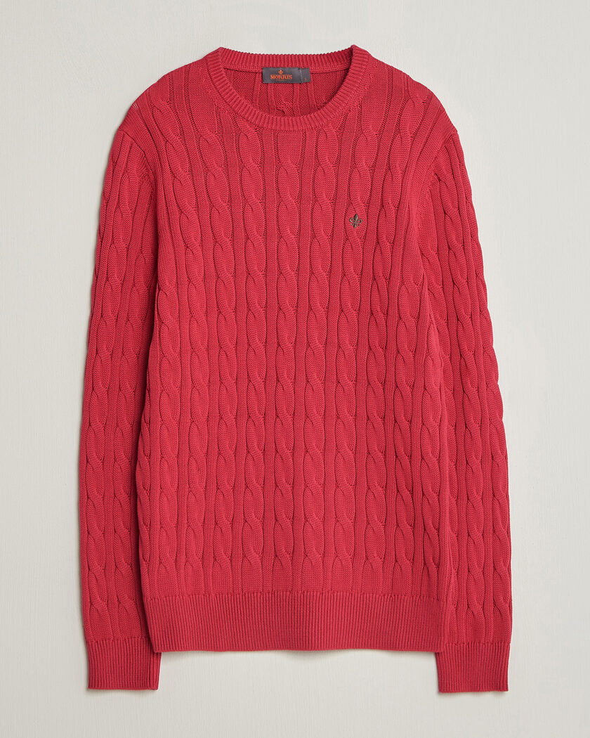 Morris Ethan Cable Oneck Red – Rosso