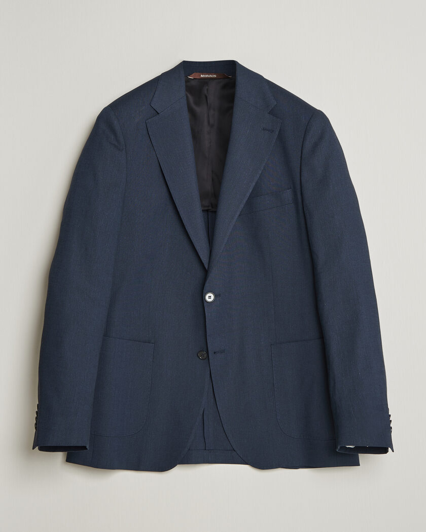 Morris Linen Suit Blazer Navy – Blu