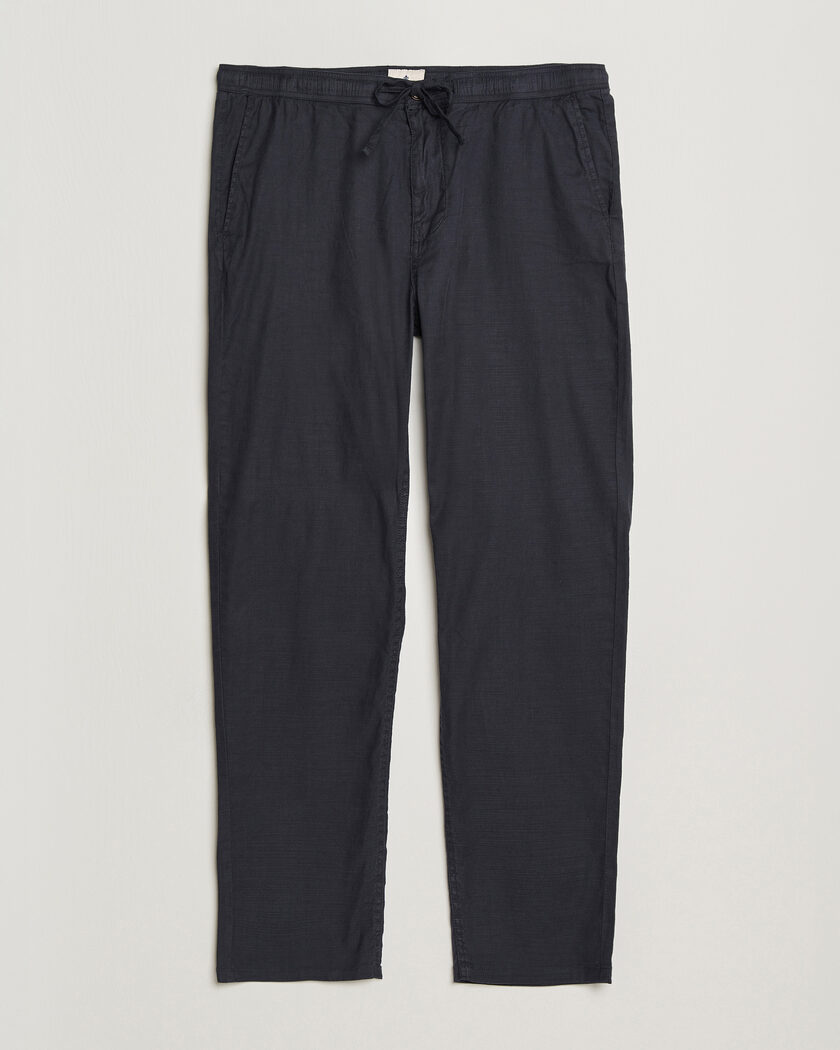  Morris Fenix Linen Trousers Navy – Blu